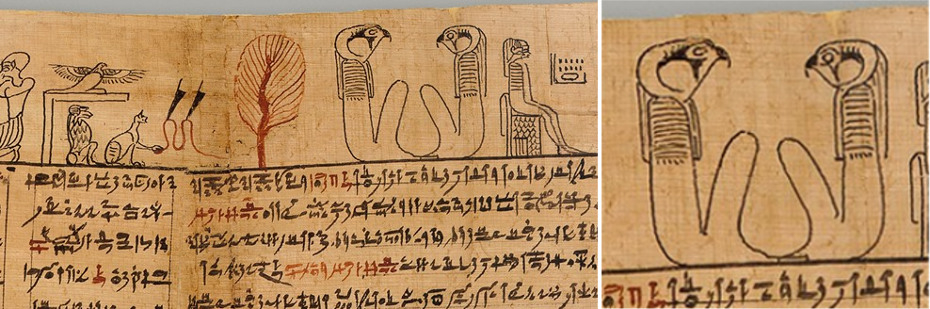 Book of the Dead Underworld Ancient Egyptian God Sokar Priest Horus
